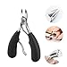 Toenail Clippers for Ingrown or Thick Toenails - JSDOIN Large Handle for Easy Grip + Sharp Stainless Steel - Best Nail Clipper Pedicure Tool for Seniors - Maintain Healthy Nails with Ease (Black)