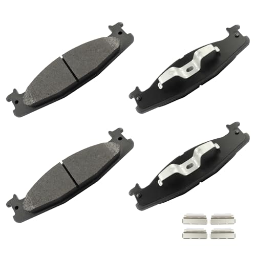 Image of cciyu D632 Front Metal Disc Brake Pads Kit For Ford For Bronco 1994-1996,For E-150 2003,For E-150 Club Wagon 2003,For E-150 Econoline 1994-2002,For E-150 Econoline Club Wagon 1994-2002,For F-150