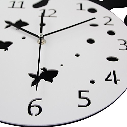 Reloj de pared analógico Timelike Fishbowl Cat miniatura 3