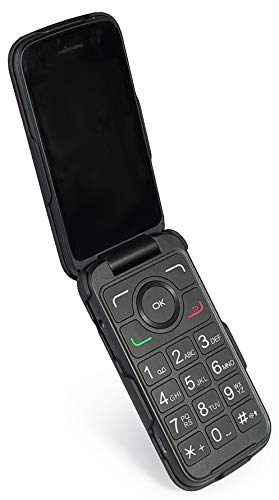 Case For Alcatel Smartflip/Go Flip 3, Nakedcellphone [Black] Protective Snap-On Cover [Grid Texture] For Alcatel Go Flip 3, Alcatel Smartflip Phone (2019) 4052R/4052C/4052W #TOP3