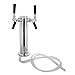 Dual Beer Tower Dispenser - Draft Kegerator Tower Beer Dispenser Kit with 2 Faucet Tap Handles & Caps, Hose, Keg Wrench