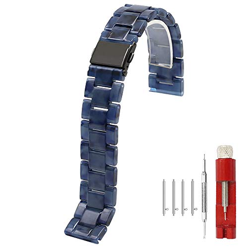 Kai Tian 樹脂時計バンド 22mm 腕時計 ベルト Watch バンド 時計 メンズ レディース 時計ストラップ 交換ベルト ブルー