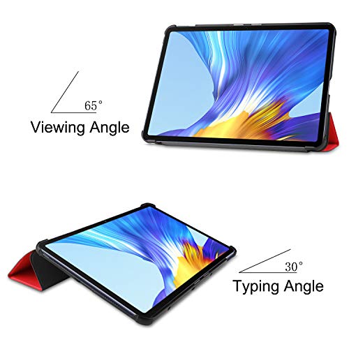 Lobwerk Cover for Huawei Honor V6 10.4 Inch Tablet Case Slim with Stand Function and Auto Sleep/Wake Function Red - Image 3