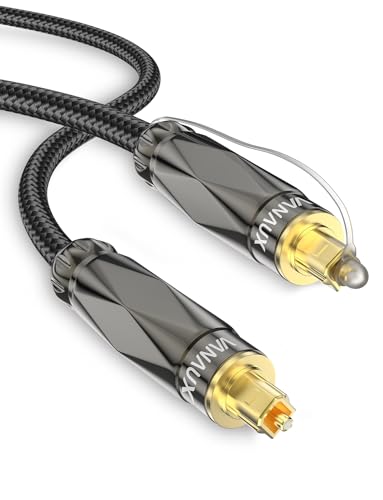 Câble audio optique numérique avec prise dorée et boîtier métal pour une transmission S/PDIF stable