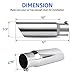 AUTOSAVER88 2.75 Inch Inlet Exhaust Tip, 2.75