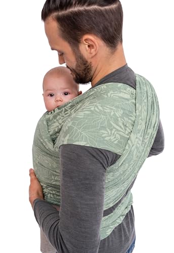 manduca Sling - Babytragetuch - Elastische Babytrage für Neugeborene von der Geburt bis zu 15 kg - Bio-Baumwolle - GOTS zertifiziert