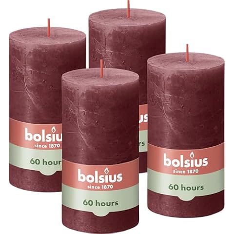 Bougies pilier Bolsius Bordeaux Cover