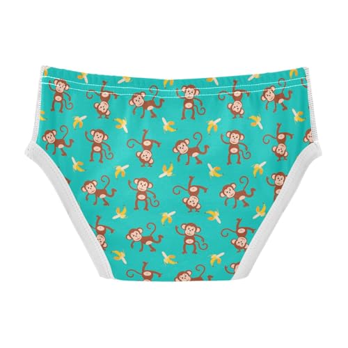 Cotton Little Boys Briefs Soft Cartoon Monkey Banana Toddler Underwear2