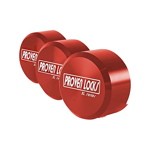 Proven Industries Model 400XL Puck-Lock Set, Made in The USA, Pack of 3, (Red)