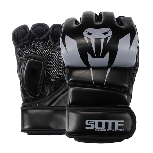 Gants MMA gris SOTF en taille Large pour sac de frappe et kickboxing