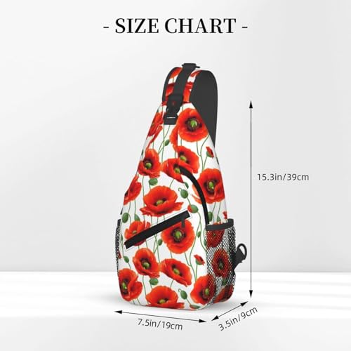 Mochila bandolera con estampado floral para viaje miniatura 3