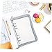 SHINEOFI Binder Notebook Shell Zipper Loose Leaf Notebook Cover for Office Classroom Fog No Inner Pages Lightweight Design Easy Open Close Mechanism