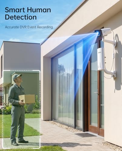 Image of UeeVii Wireless Bridge with Camera: Long Range Point to Point Security System CPE450 + 3MP IP Camera Kit, Easy Setup for Homeowner and Business Owner for Barn Farm Ranch Warehouse Factory Security