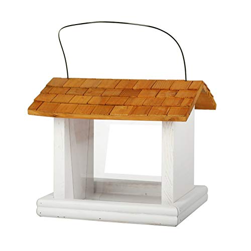 Mangiatoia per uccelli selvatici, decorazione da giardino per esterni, piccola casa per riposare uccelli, ideale per giardini e giardini