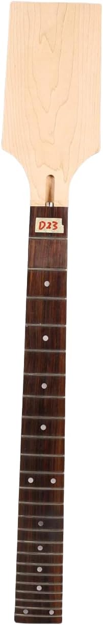 Yinfente Maple Guitar Neck 24 fret Rosewood Fretboard DIY Electric Guitar Neck Replacement (25.5 inch scale)