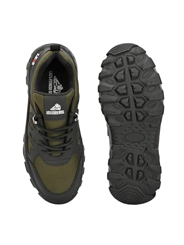 Image of Leo's Fitness Men's Water Resistant Outdoor Trekking Shoe, Lace-Up Trail Running Sports Sneakers, Hiking Shoes for Men