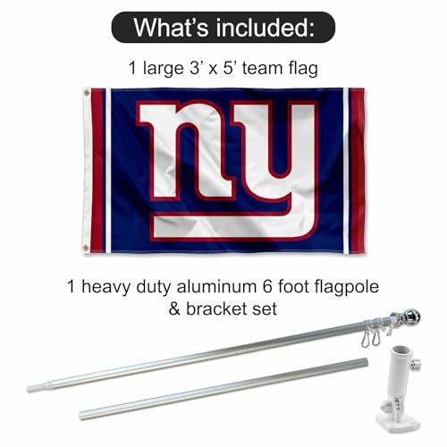 Kit Flag Pole et Support New York Giants WinCraft pour Pavillon Extérieur - 2