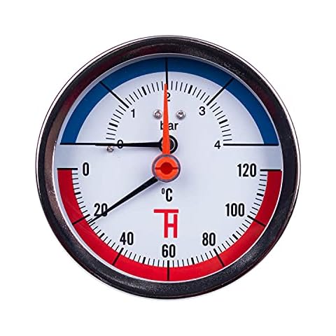 THERMIS Manómetro de temperatura 0-4 bar 0-120 °C Cover
