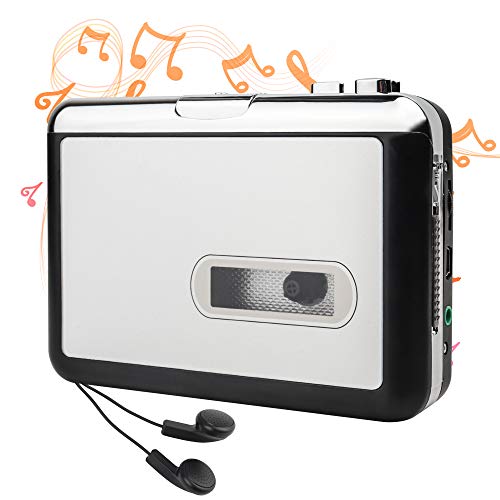 MIUONO Cassette Player Portable Walkman Cassette Converter Tapes to MP3/WAV/CD via USB - Compatible with PC and Laptops
