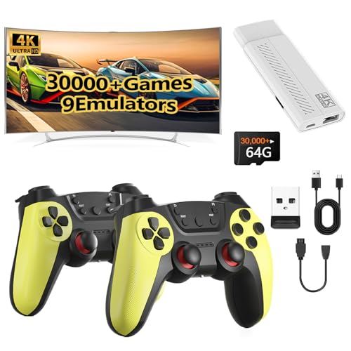 30000+ Wireless Retro Game Stick, Retro Gaming Console, HD HDMI TV Display Device Output, Revisit Classic Video Game Plug and Play , Premium Competitive Dual Controllers
