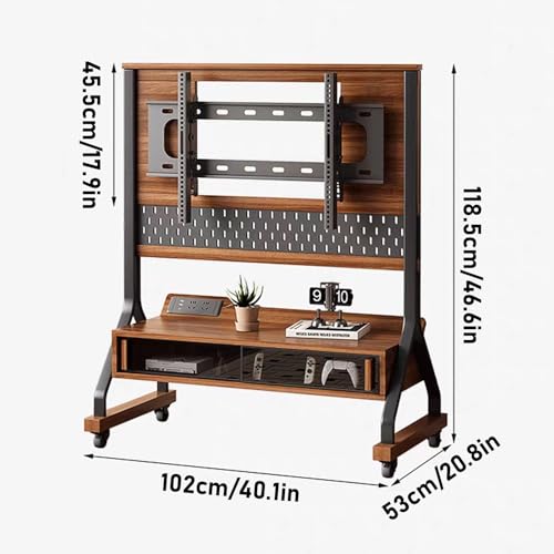 Soporte para TV rodante ajustable con ruedas miniatura 2