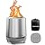 EAST OAK Brasa Smokeless Tabletop Fire Pit, Mini Table Top Firepit for Patio and Outdoor Camping, Removable Ashtray, Dual-Fuel Stove, Silicone Pad& Travel Bag, H: 10.1" xD: 7", Silver
