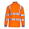 Blackrock Hi-Vis Long Sleeve Polo Shirt, Rail Orange T-Shirt, Work Utility & Safety Clothing, High Viz, Work Tops, Clothing PPE Workwear, Birds Eye Polyester, Class 3 Certified, Size Medium #5