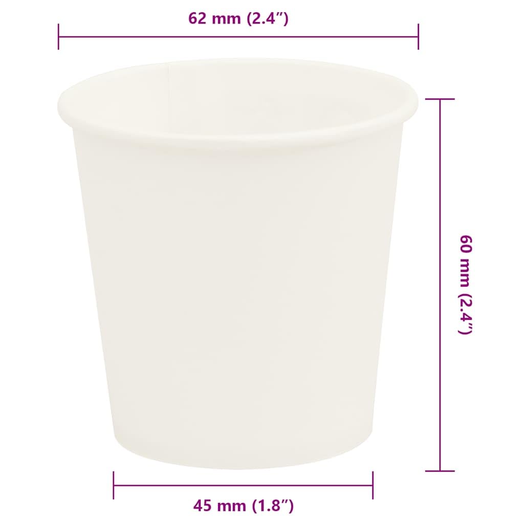 Tazze da caffè in carta 1000 pezzi 4oz 100ml Bianco Bicchieri usa e getta Tazza per caffè, Cureaux ed eventi
