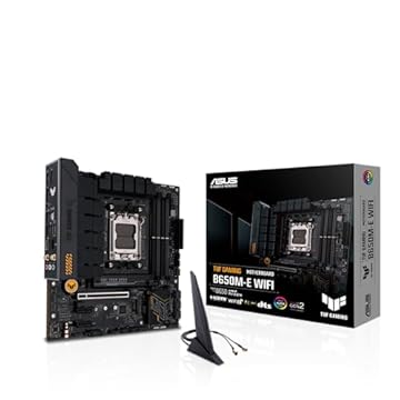 ASUS TUF Gaming B650M-E WIFI AMD B650 AM5 DDR5 6400 2xDP HDMI Dual M2 USB3.2 AX WiFi + BT AURA RGB 2,5 Gbit LAN até mATX 128 GB de RAM, ASUS TUF PROTECTION, Armoury Crate