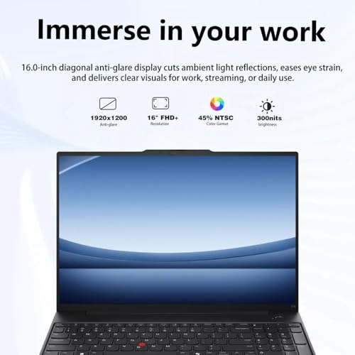 Image of Lenovo ThinkPad E16 Business Laptop, 16 inch WUXGA Display, Intel Core i5-1335U, 40GB RAM, 2TB SSD, HDMI, RJ-45, Wi-Fi 6, Backlit KB, Spill-Resistant Keyboard, Intel Iris Xe, Win 11 Pro, Black