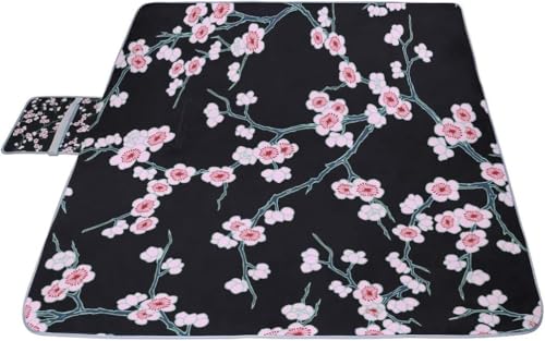 レジャーシート 植物の枝 ピクニック 折りたたみ 撥水 アウトドア クッション マット コンパクト 花見 運動会 キャンプ 遠足 花火大会 ヨガ 座布団 厚手 大判 145x150cm 持ち運び便利