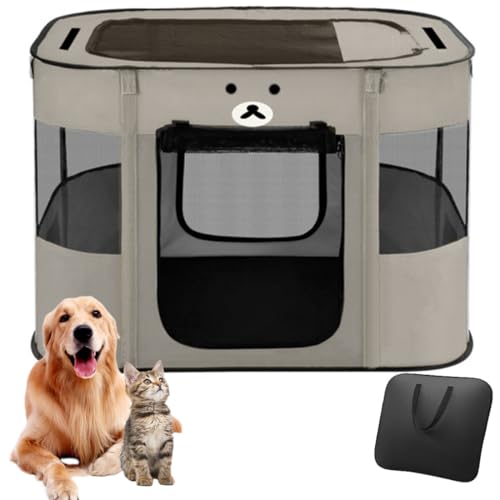 Faltbarer tragbarer Hundespielplatz mit Zaun 70x55x45cm