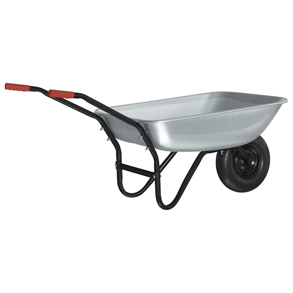 Carretilla de jardín (133 x 62,5 x 58 cm, acero, carretilla de jardín, carretilla de astillero