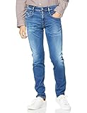 Slim Fit Jeans Replay Herren Anbass Jeans, Blau (Medium Blue 9), 34W / 32L
