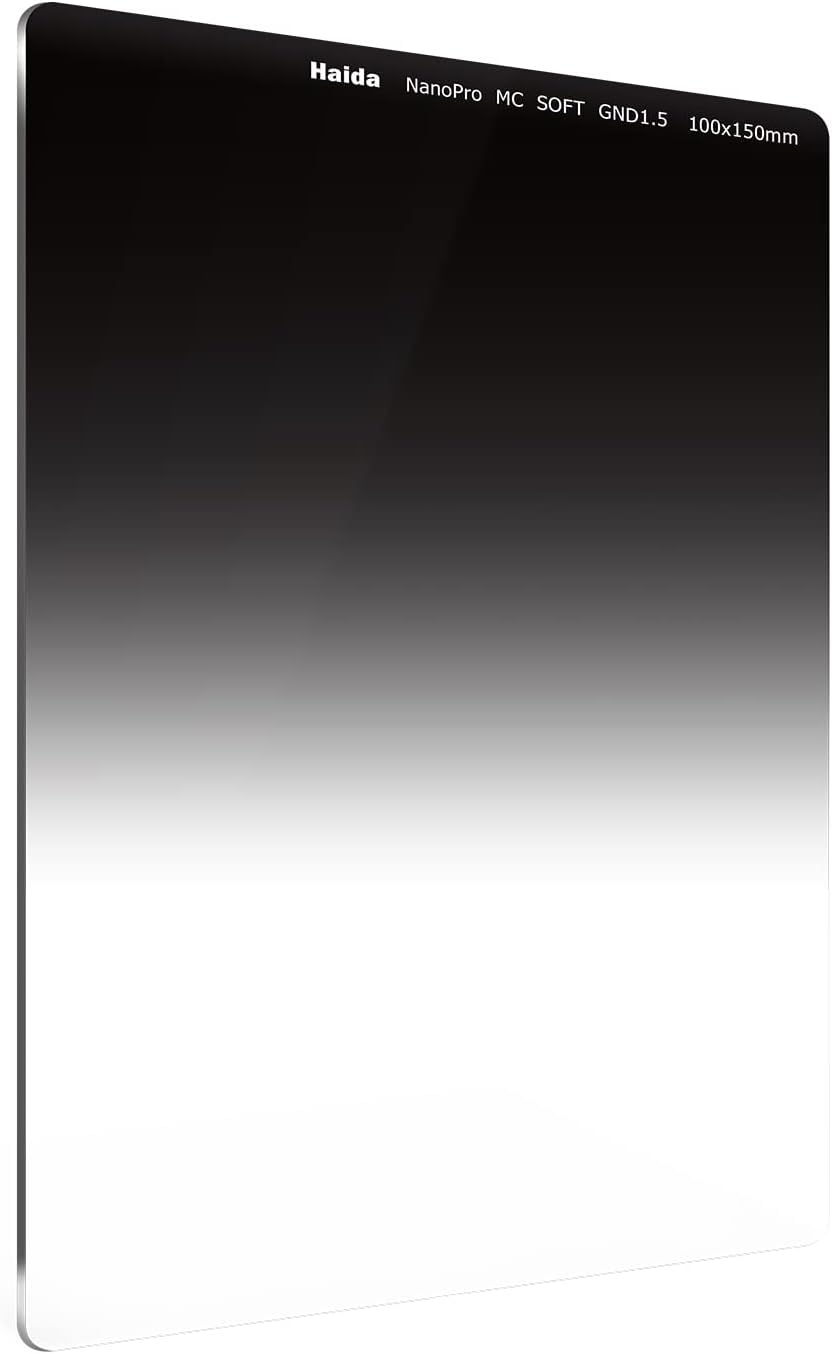 Haida Soft Edge GND 1.5 100 x 150mm Filter NanoPro Waterproof Scratch Resistant Nano Coating Optical Glass SLR Photographic Graduated Neutral Density Filter