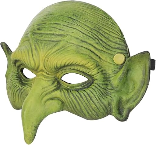 CMLLING Máscara de duende verde de media cara de bruja y duende, cubierta facial de espuma de poliuretano para mujeres y niñas, disfraz de Halloween, cosplay, carnaval y fiesta | Ya disponible en tu tienda friki favorita! En mundofriki.es! CMLLING Máscara de duende verde de media cara de bruja y duende, cubierta facial de espuma de poliuretano para mujeres y niñas, disfraz de Halloween, cosplay, carnaval y fiesta | Ya disponible en tu tienda friki favorita! En mundofriki.es!