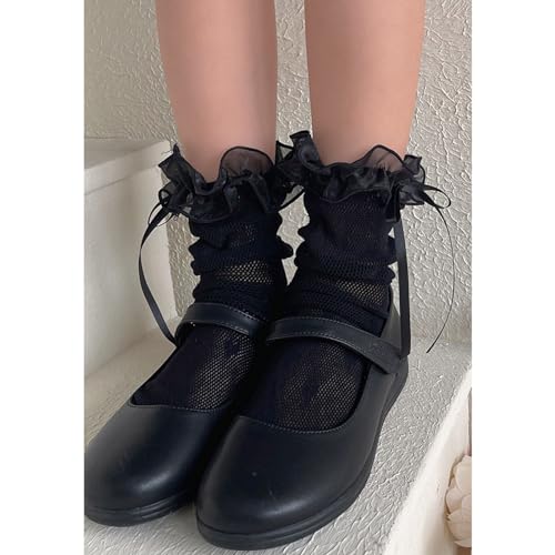 Breathable Mesh Net Socks For Girl School Kid KneeHigh Stretchy Spring Dress Mesh Socks Girls3