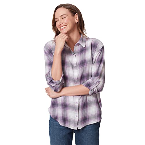 Image of Gloria Vanderbilt Women's Amanda Oversized Button Down Shirt with Roll-tab Sleeves