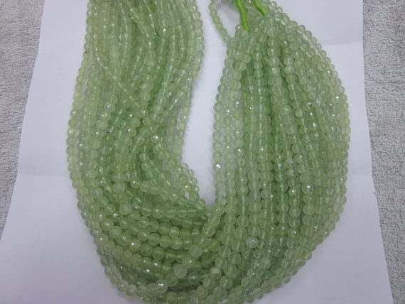 Perles préhnite naturelles 7-8mm pour réparer et personnaliser vos colliers