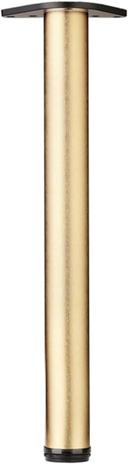 1x Küchenmöbelfuß Edelstahl Tischbein Kabinettbein, Gebürstetes Gold, 115cm
