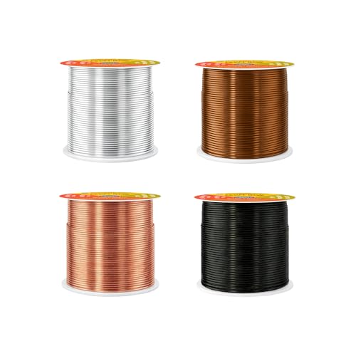 Image of Mandala Crafts 20 Gauge Anodized Aluminum Craft Wire for Jewelry Making - 400 FT Colored Flexible Neutral Combo Wire - Bendable for Bonsai Armature Crafting Sculpting