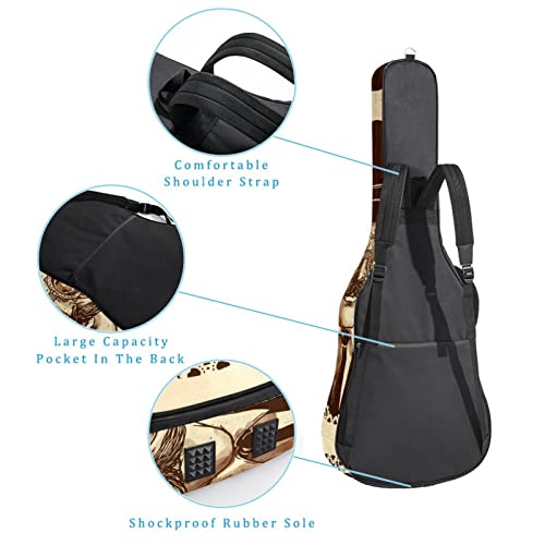 Étui de protection rembourré pour guitare acoustique classique Motif été dessiné à la main, Multicolore 03., 42.9×16.9×4… - Les Beatles, Paul McCartney, John Lennon, RIngo Starr, George Harrison Étui de protection rembourré pour guitare acoustique classique Motif été dessiné à la main, Multicolore 03., 42.9x16.9x4… – Image 4