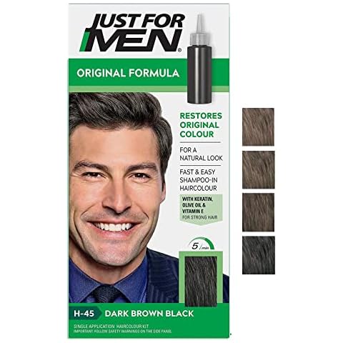 Just For Men Original Formula Dark Brown Black Hair Dye Cover