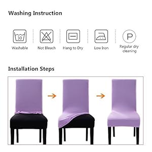 SoulFeel 4 x Soft Spandex Fit Stretch Short Dining Room Chair Covers with Printed Pattern, Banquet Chair Seat Protector Slipcover for Home Party Hotel Wedding Ceremony (Style 2) SoulFeel 4 x Soft Spandex Fit Stretch Short Dining Room Chair Covers with Printed Pattern Banquet Chair Seat Protector Slipcover for Home Party Hotel Wedding Ceremony Style 2