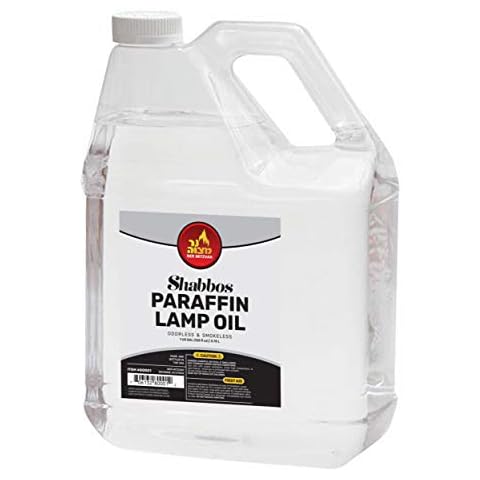 1 Gallon Paraffin Lamp Oil - Clear Smokeless, Odorless, Clean Burning Fuel for Indoor and Outdoor Use - Shabbos Lamp Oil, by Ner Mitzvah Cover
