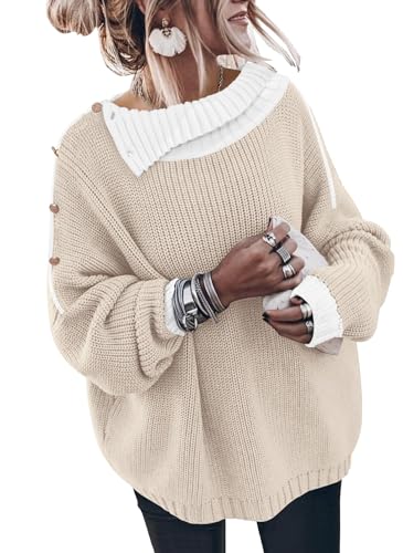 Image of Sweater for Women Winter Turtleneck Long Sleeve Pullover Tops Casual Oversized Knitted Sweaters