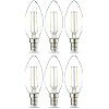Amazon Basics E14 LED-lamp, kaarsvorm, 2W (vervangt 25W), helder, verpakking van 6 stuks