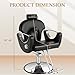 Felivine Reclining Salon Barber Chair for Hair Stylist, Professional Hair Stylist Chairs with Heavy Duty Hydraulic Pump, All Purpose Styling Hairdresser Braiding Shampoo Chair for Spa Home Euipment