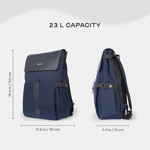 Image of Assembly Kairo 23L Laptop Backpack for Men Women 15.6 Inch Premium PU Leather Office Travel Bag with Tablet Compartment