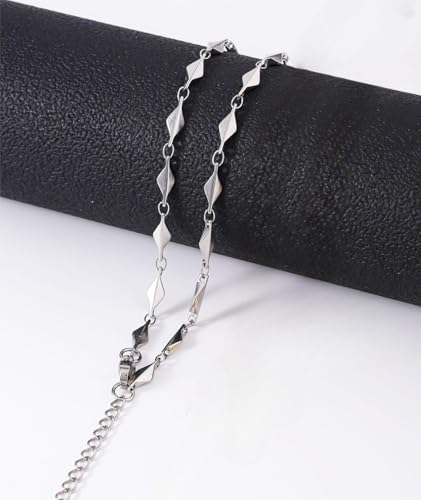 Image of THE MEN THING Chain for Men, Luxury Pure Titanium Steel Chain | Silver Stainless Steel Chain | Necklace Jewellery for Men & Boys